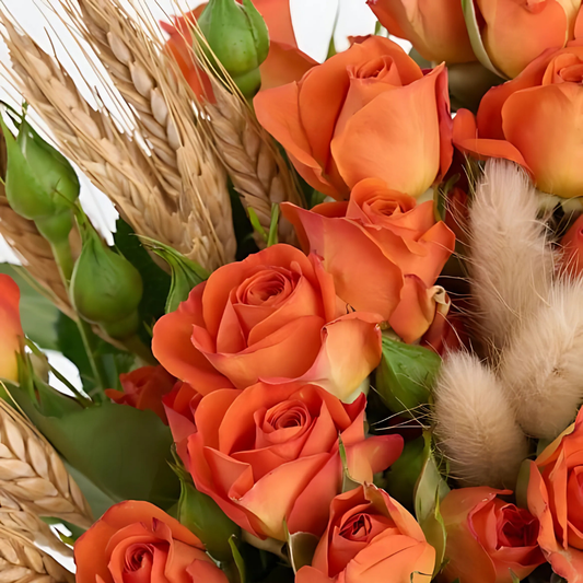 Amber Bloom – Yeşil Vazoda Çardak Güller