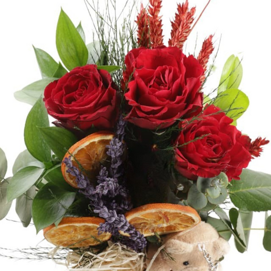 Crimson Touch – Cam Vazoda Kırmızı Güller