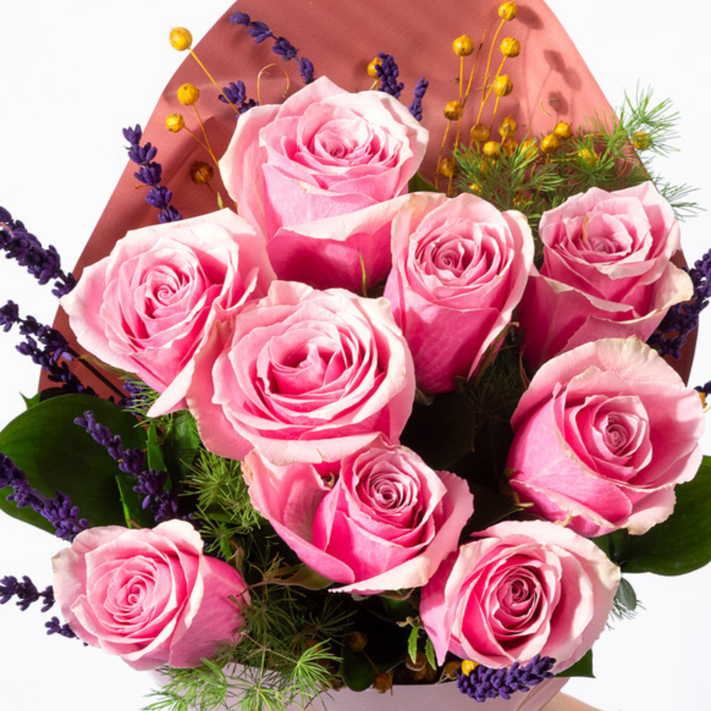 Gentle Touch – Somon Bukette 9 Pembe Gül ve Luna