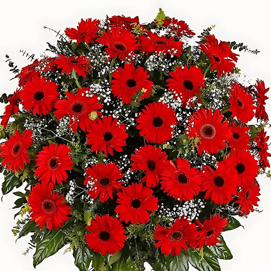 Kırmızı Gerberalardan Hazırlanmış Ferforje Aranjmanı - Rosentra | Premium Flowers