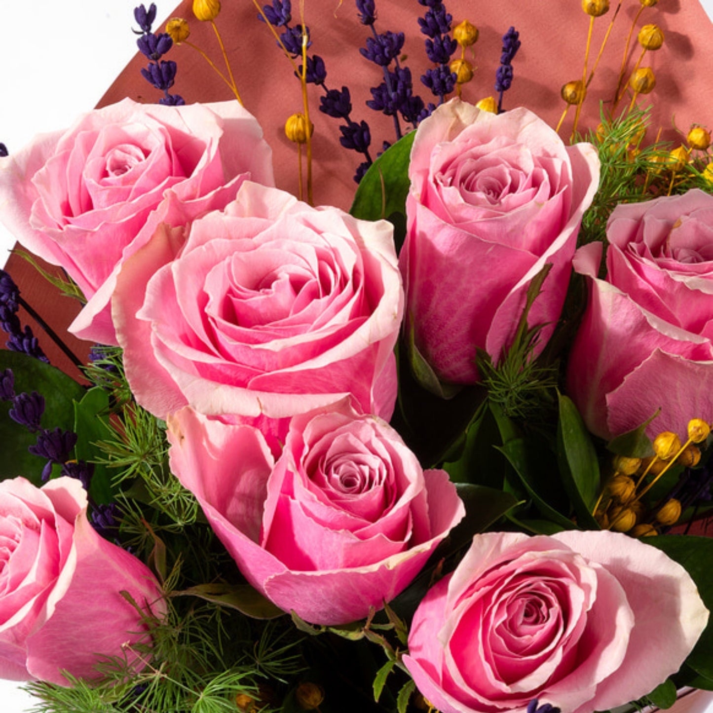 Peach Whisper – Somon Bukette Pembe Gül ve Lavanta