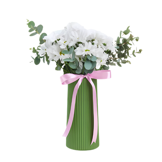 Fresh Daisy – Yeşil Vazoda Beyaz Papatya