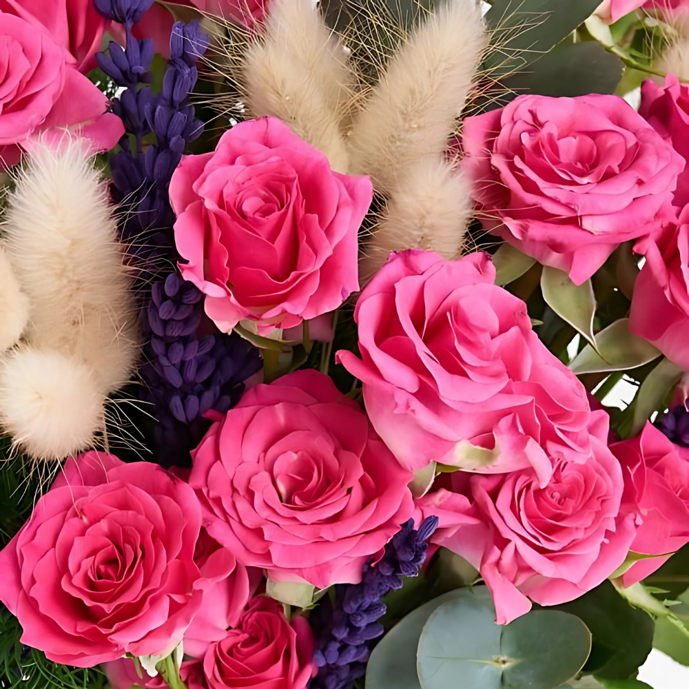 Pink Charm – Yeşil Vazoda Pembe Çardak Gül