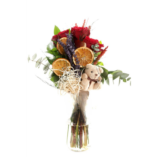 Crimson Touch – Cam Vazoda Kırmızı Güller