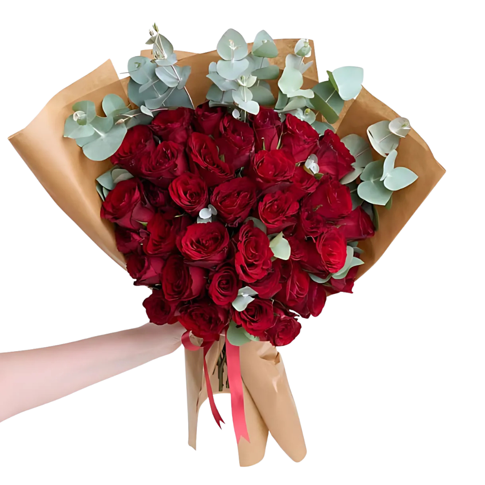 Premium Kraft 35 Kırmızı Gül Buketi - Rosentra | Premium Flowers