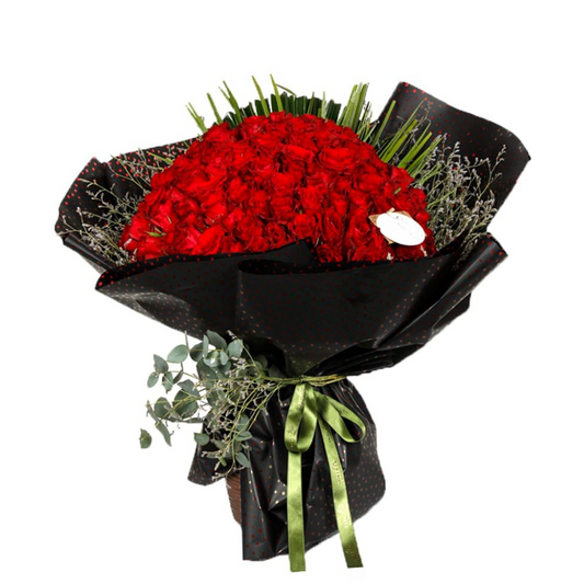 The Majestic - 150 Kırmızı Gül Buketi