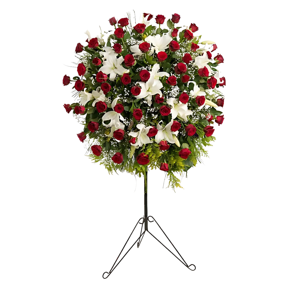 Görkemli Tören Ferforje Gül ve Lilyum Aranjmanı - Rosentra | Premium Flowers