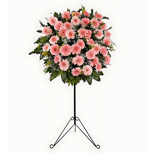 Pembe Gerberalardan Hazırlanmış Ferforje Aranjmanı - Rosentra | Premium Flowers