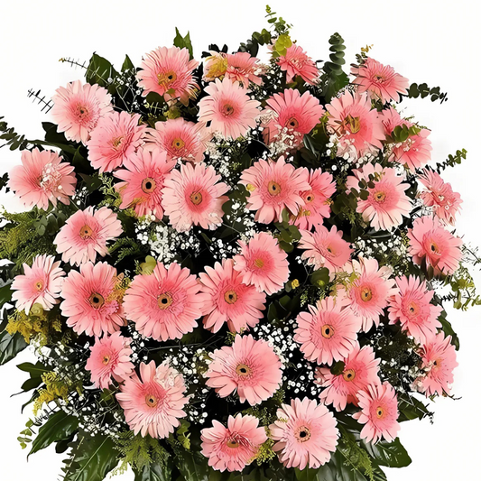 Pembe Gerberalardan Hazırlanmış Ferforje Aranjmanı - Rosentra | Premium Flowers