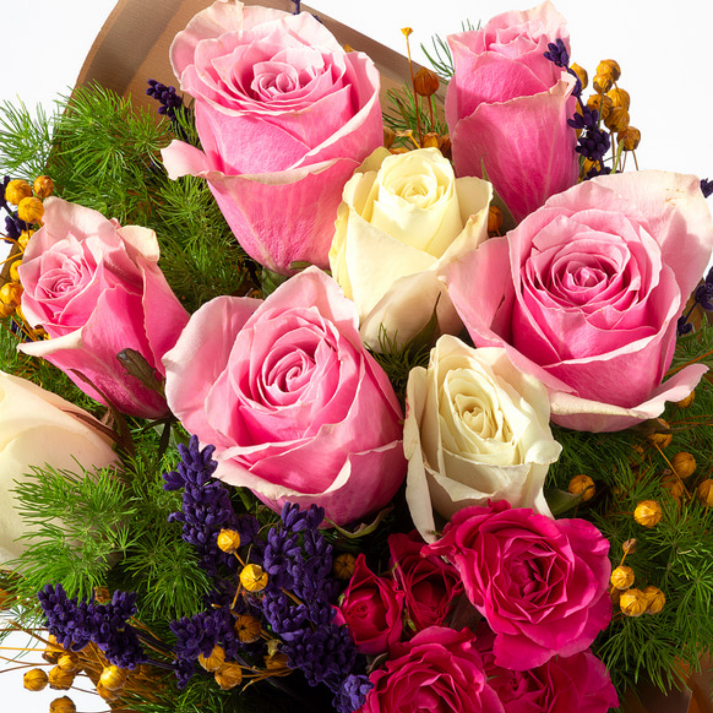 Sunny Rose – Sarı Bukette Gül ve Lavanta