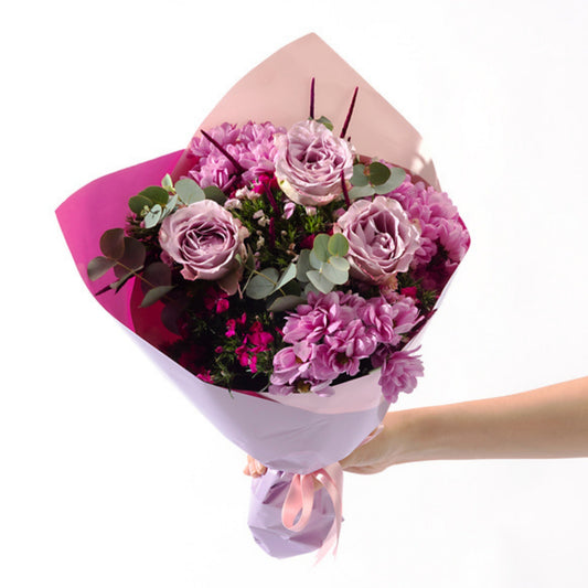 Pastel Poetry – Lila Bukette Gül ve Papatya