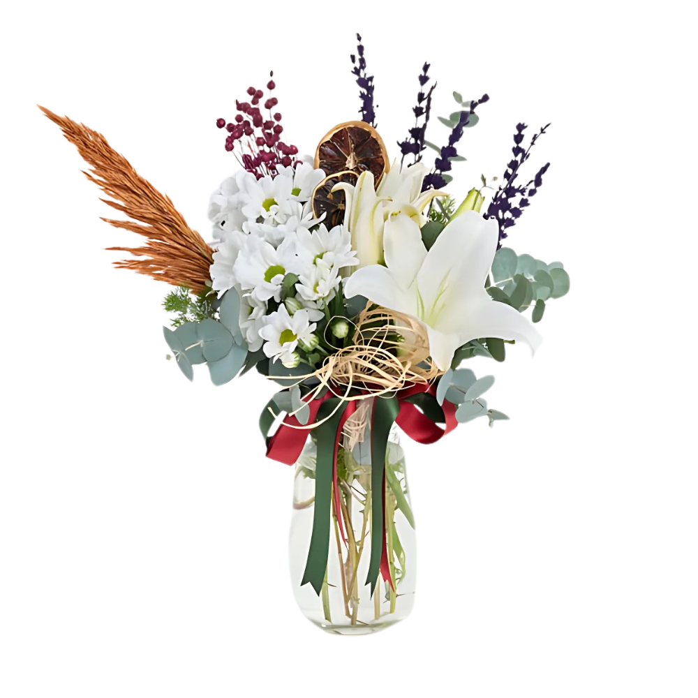 Pearly Whiteness – Lilyum ve Papatya Aranjmanı