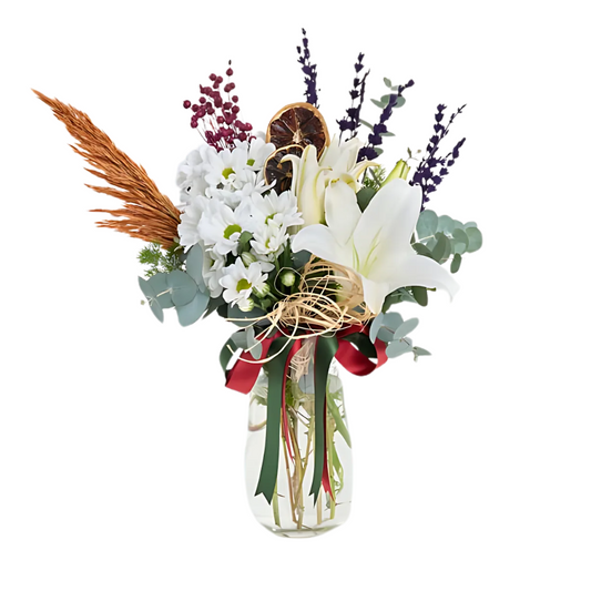 Pearly Whiteness – Lilyum ve Papatya Aranjmanı