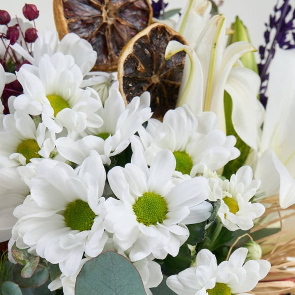 Pearly Whiteness – Lilyum ve Papatya Aranjmanı