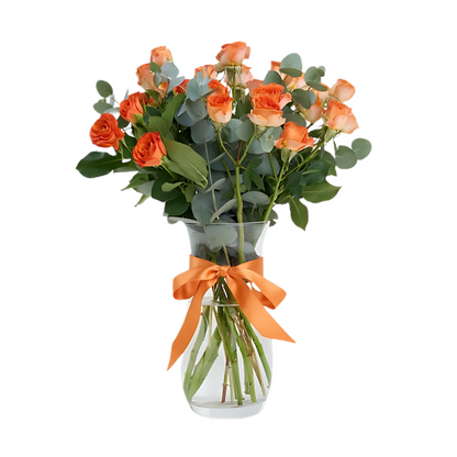 Citrus Charm – Vazoda Turuncu Çardak Güller
